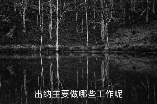 出納主要做哪些工作呢