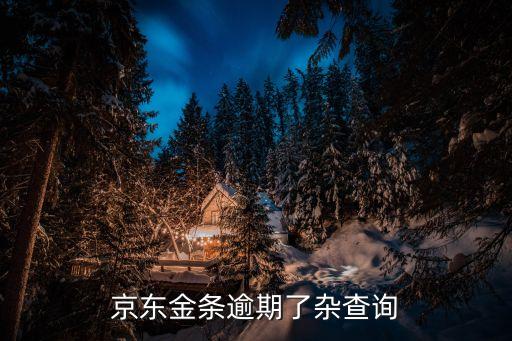 京東金條逾期了雜查詢