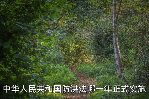 防洪法，中華人民共和國(guó)防洪法哪一年正式實(shí)施