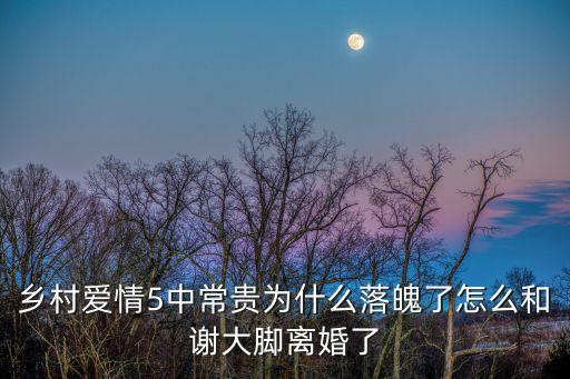 鄉(xiāng)村愛情5中常貴為什么落魄了怎么和謝大腳離婚了