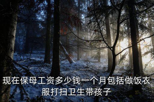 現(xiàn)在保母工資多少錢一個月包括做飯衣服打掃衛(wèi)生帶孩子