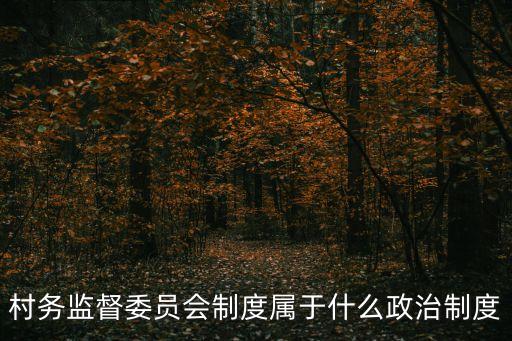 村務監(jiān)督，村務監(jiān)督委員會制度屬于什么政治制度