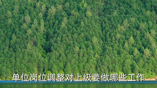 崗位調(diào)整，單位崗位調(diào)整對(duì)上級(jí)要做哪些工作
