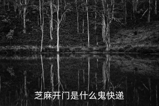 芝麻開(kāi)門(mén)快遞，芝麻開(kāi)門(mén)是什么鬼快遞