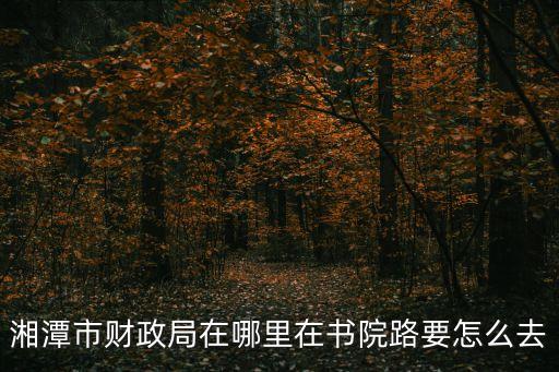 湘潭市財(cái)政局在哪里在書(shū)院路要怎么去