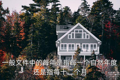 一般文件中的每年是指每一個(gè)自然年度還是指每十二個(gè)月