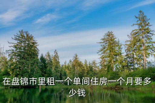 在盤錦市里租一個單間住房一個月要多少錢