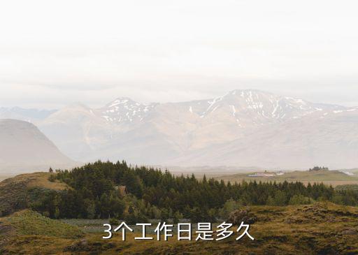 三個(gè)工作日，三個(gè)工作日是多久