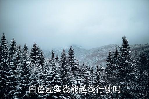 虛實線可以變道嗎，白色虛實線能越線行駛嗎