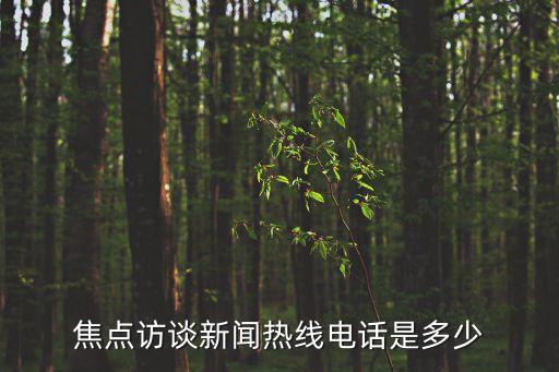 焦點(diǎn)訪談新聞熱線電話是多少