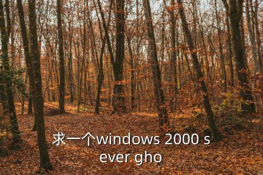 求一個(gè)windows 2000 sever gho