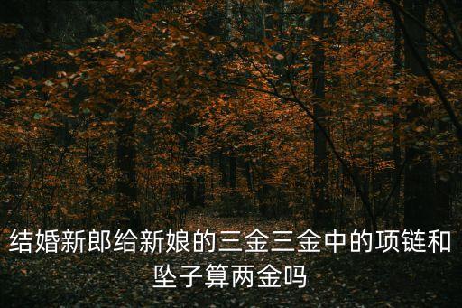 兩金是哪兩金，結(jié)婚新郎給新娘的三金三金中的項(xiàng)鏈和墜子算兩金嗎