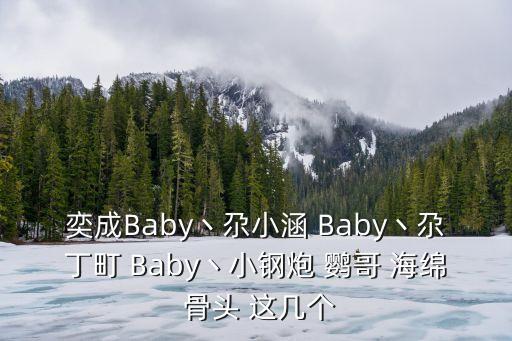 奕成，奕成Baby丶尕小涵 Baby丶尕丁町 Baby丶小鋼炮 鸚哥 海綿 骨頭 這幾個