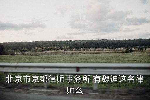 京都律師，北京市京都律師事務所 有魏迪這名律師么