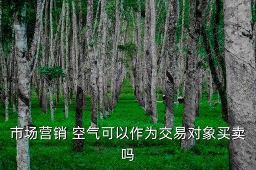 市場(chǎng)營(yíng)銷(xiāo) 空氣可以作為交易對(duì)象買(mǎi)賣(mài)嗎