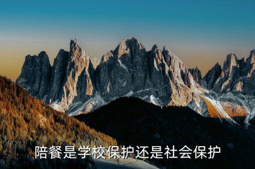 陪餐是學校保護還是社會保護