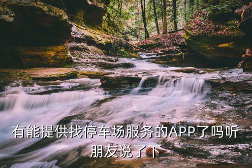 有能提供找停車場服務的APP了嗎聽朋友說了下