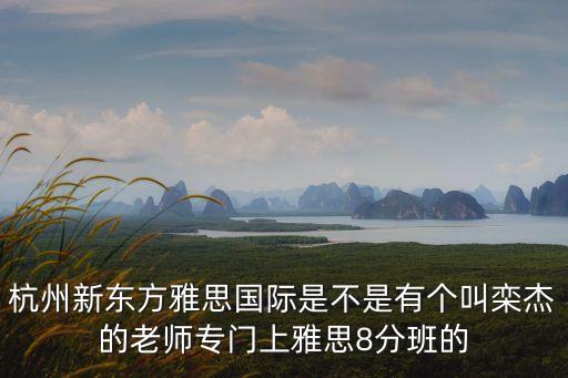 杭州新東方雅思國(guó)際是不是有個(gè)叫欒杰的老師專(zhuān)門(mén)上雅思8分班的
