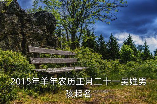 吳躍華，2015年羊年農(nóng)歷正月二十一吳姓男孩起名