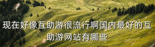 現(xiàn)在好像互助游很流行啊國內(nèi)最好的互助游網(wǎng)站有哪些