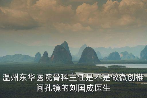 溫州東華醫(yī)院骨科主任是不是做微創(chuàng)椎間孔鏡的劉國成醫(yī)生