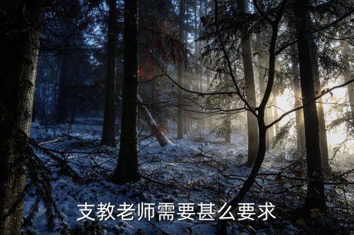 支教需要什么條件，去支教需要那些條件