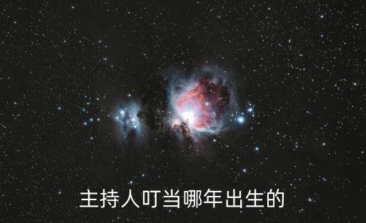 主持人叮當(dāng)哪年出生的