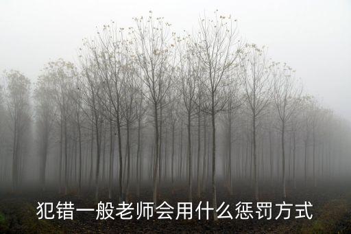 犯錯(cuò)一般老師會(huì)用什么懲罰方式