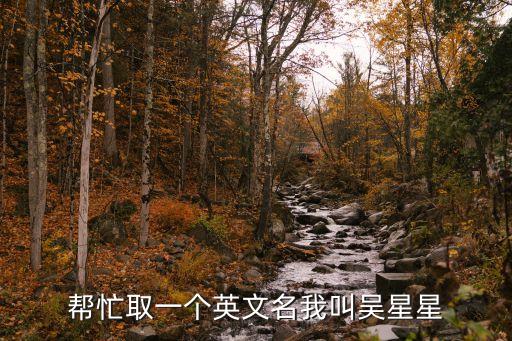 幫忙取一個英文名我叫吳星星
