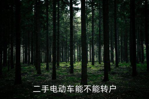 二手電動(dòng)車能不能轉(zhuǎn)戶