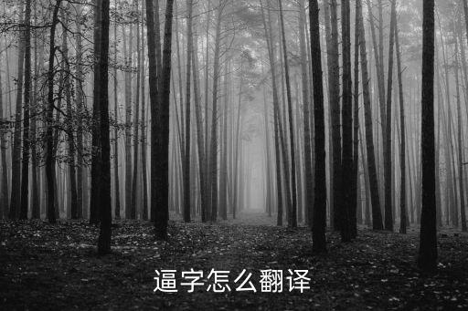 逼字怎么翻譯