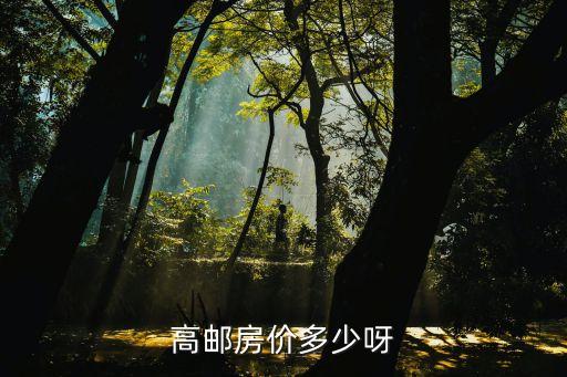高郵房?jī)r(jià)，高郵房?jī)r(jià)多少呀