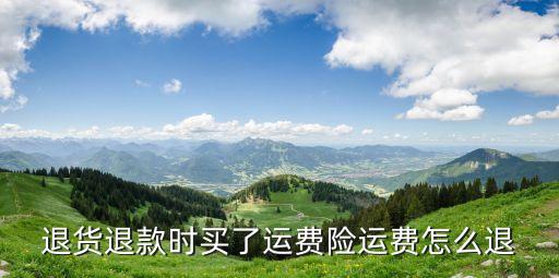 退貨退款時(shí)買了運(yùn)費(fèi)險(xiǎn)運(yùn)費(fèi)怎么退
