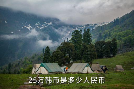 25萬韓元，25萬韓幣折合人民幣多少錢
