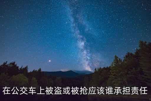 在公交車上被盜或被搶應(yīng)該誰承擔(dān)責(zé)任