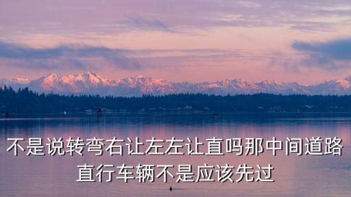 右讓左，行車中 右轉彎 讓左轉彎嗎