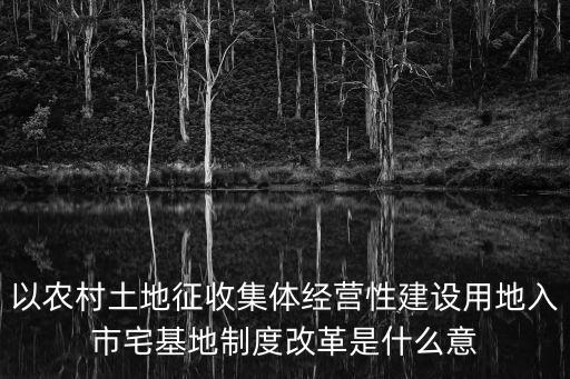 宅基地改革，集體土地的宅基地咋改革