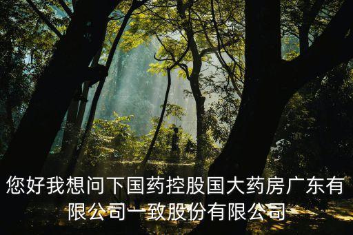 國控大藥房，您好我想問下國藥控股國大藥房廣東有限公司一致股份有限公司