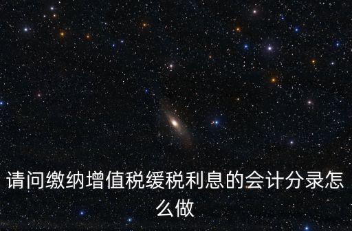 請(qǐng)問繳納增值稅緩稅利息的會(huì)計(jì)分錄怎么做