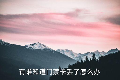 有誰(shuí)知道門(mén)禁卡丟了怎么辦