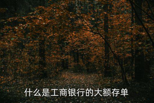 什么是工商銀行的大額存單