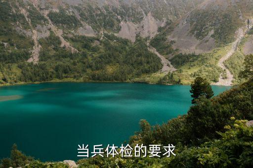兵檢要求，當(dāng)兵體檢的要求