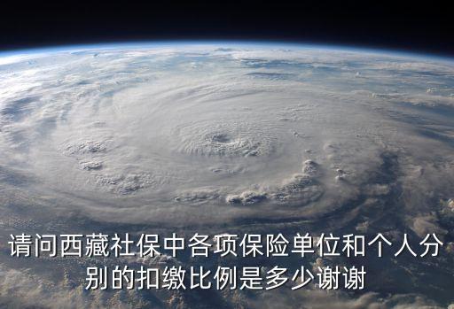 請問西藏社保中各項保險單位和個人分別的扣繳比例是多少謝謝