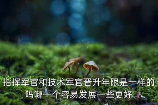 技術軍官，指揮軍官和技術軍官晉升年限是一樣的嗎哪一個容易發(fā)展一些更好