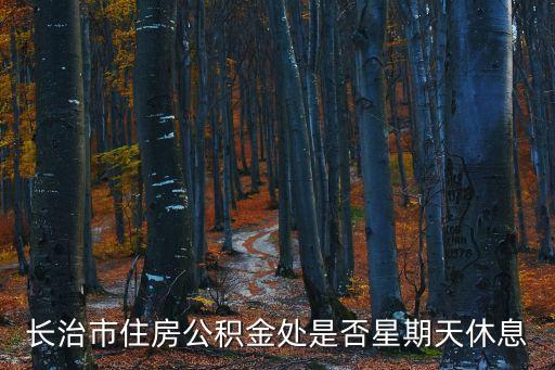 長治市住房公積金處是否星期天休息
