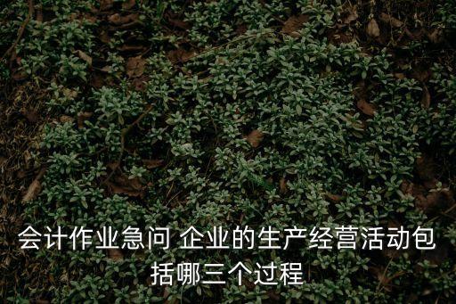 會計作業(yè)急問 企業(yè)的生產(chǎn)經(jīng)營活動包括哪三個過程