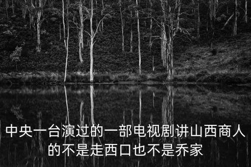 中央一臺(tái)演過(guò)的一部電視劇講山西商人的不是走西口也不是喬家