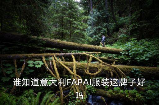 fapai，誰知道意大利FAPAI服裝這牌子好嗎