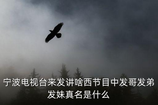 寧波電視臺來發(fā)講啥西節(jié)目中發(fā)哥發(fā)弟發(fā)妹真名是什么