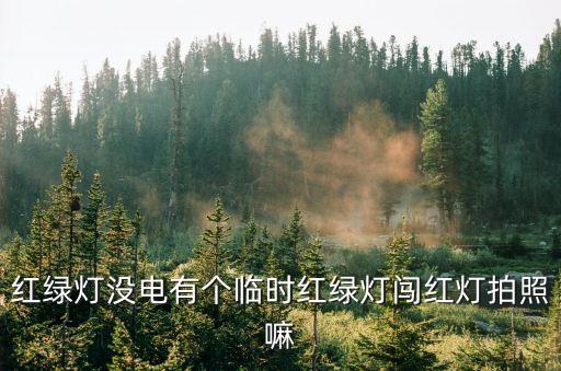 紅綠燈沒電有個(gè)臨時(shí)紅綠燈闖紅燈拍照嘛